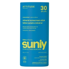 Attitude Sunly Sunscreen Stick Kids SPF30 Unscented 60 Grams