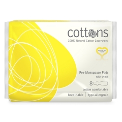 Cottons Pre-Menopause Pads 8 Pieces