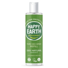 Happy Earth Deodorant Spray Cucumber Matcha 300 ml Refill
