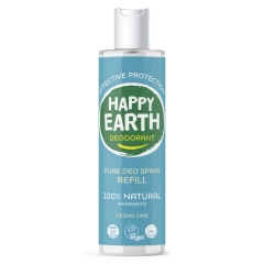 Happy Earth Deodorant Spray Cedar Lime 300 ml Refill