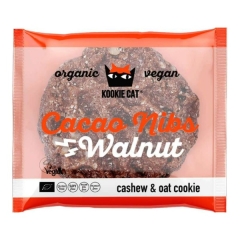 Kookie Cat Biologische Cacao Nibs & Walnuts Cookie 50 Gram