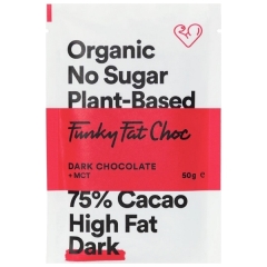 Funky Fat Choc Biologische Dark Chocolate + MCT  50 Gram