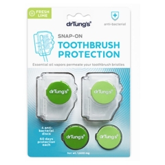 Dr. Tung's Snap-On Toothbrush Protection Fresh Lime 2 in 1