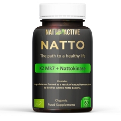 Natto Active Natto K2 Mk7 + Nattokinase 60 Tablets