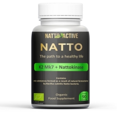 Natto Active Natto K2 Mk7 + Nattokinase 90 Capsules