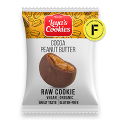 Leya's Cookies Biologische Raw Cacao Peanut Butter Cookie 25 Gram