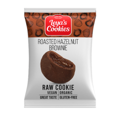 Leya's Cookies Organic Raw Hazelnut Brownie Cookie 25 Grams