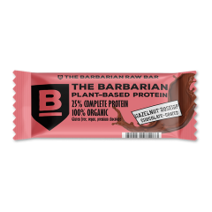 The Barbarian Biologische Chocolate Coated Hazelnut & Rosehip Protein Bar 68 Gram