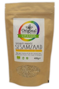 Original Superfoods Organic sesame Seed unpeeled 400 Grams
