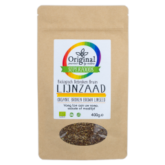 Original Superfoods Biologisch Gebroken Bruin Lijnzaad 400 Gram