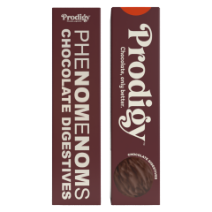 Prodigy Phenomenoms Chocolate Digestive Biscuits 128 Gram Aanbieding