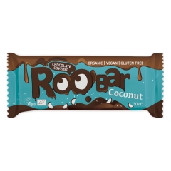 Roobar Organic Chocolate Covered Coconut Bar 30 Grams