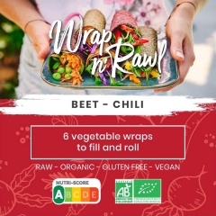 Version Crue Biologische Wrap n' Rawl Beet-Chili Wraps 