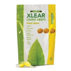 Xlear Cough Drops Natural honey Lemon Sugar Free 30 Pcs.