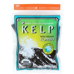 Maine Coast Sea Vegetables Kelp Whole Leaf Wild Atlantic Kombu 56 Gram