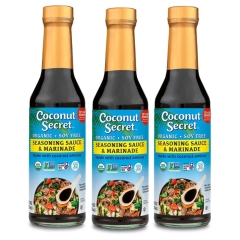 Coconut Secret Biologische Coconut Aminos Seasoning Sauce & Marinade 236 ml x 3
