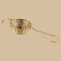 Anima Mundi Woven Brass Small Tea Strainer