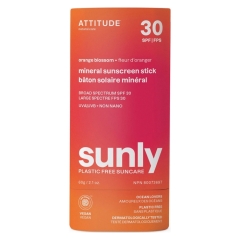 Attitude Sunly Zonnebrandstick SPF30 Oranje Bloesem 60 Gram