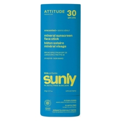 Attitude Sunly Zonnebrand Gezichtstick SPF30 KIDS Parfumvrij 20 Gram