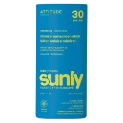 Attitude Sunly Zonnebrandstick SPF30 KIDS Parfumvrij 60 Gram