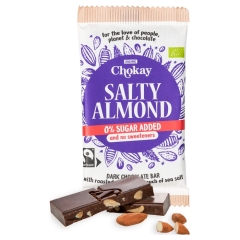 Chokay Organic Dark Salty Almond Bar 70 Grams