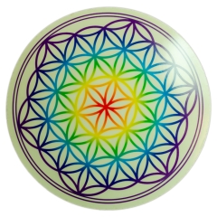 Flower of life sticker 14 cm -  transparante achtergrond