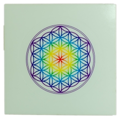 Flower of life sticker 4,5 cm -  transparante achtergrond