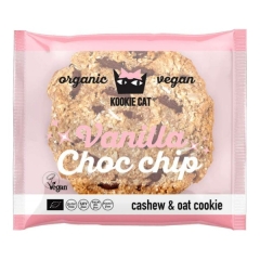 Kookie Cat Organic Vanilla & Chocolate Chip Cookie 50 Grams