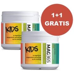 MAG365 Magnesium Kids Passievrucht 150 Gram 1 + 1 GRATIS