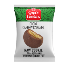 Leya's Cookies Biologische Raw Cacao Cashew Caramel Cookie x 14