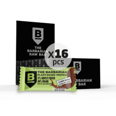 The Barbarian Organic Chocolate Coated Almond & Baobab Protein Bar Box