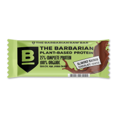 The Barbarian Organic Chocolate Coated Almond & Baobab Protein Bar 68 Grams