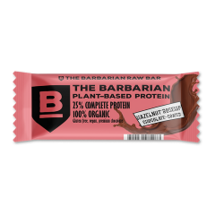 The Barbarian Organic Chocolate Coated Hazelnut & Rosehip Protein Bar 68 Grams