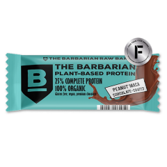 The Barbarian Organic Chocolate Coated Peanut Maca Protein Bar 68 Grams