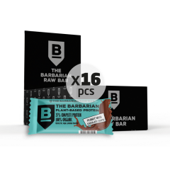 The Barbarian Organic Chocolate Coated Peanut Maca Protein Bar Box