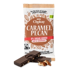 Chokay Biologische Extra Dark Caramel Pecan Bar 70 Gram